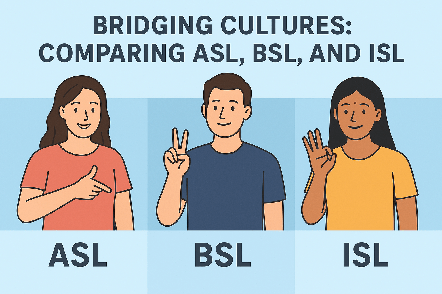 Bridging Cultures: Comparing ASL, BSL, and ISL Bridging Cultures: Comparing ASL, BSL, and ISL